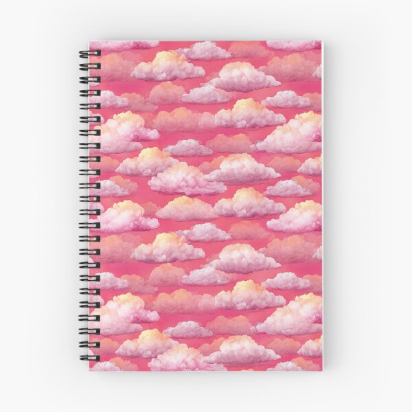 Item preview, Patrón de nubes de acuarela en un cielo rosa de ensueño designed and sold by NicolasGlowArt.