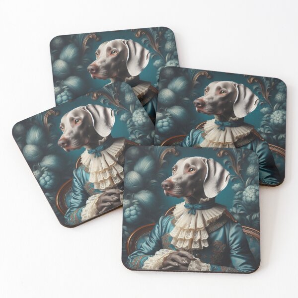 Item preview, Refined Weimaraner in Renaissance Teal Elegance designed and sold by WeimTrails.