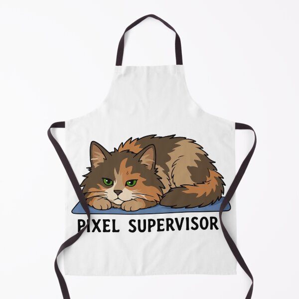 Item preview, A Boss Cat at Work. Pixel supervisor designed and sold by MalisoStickers.