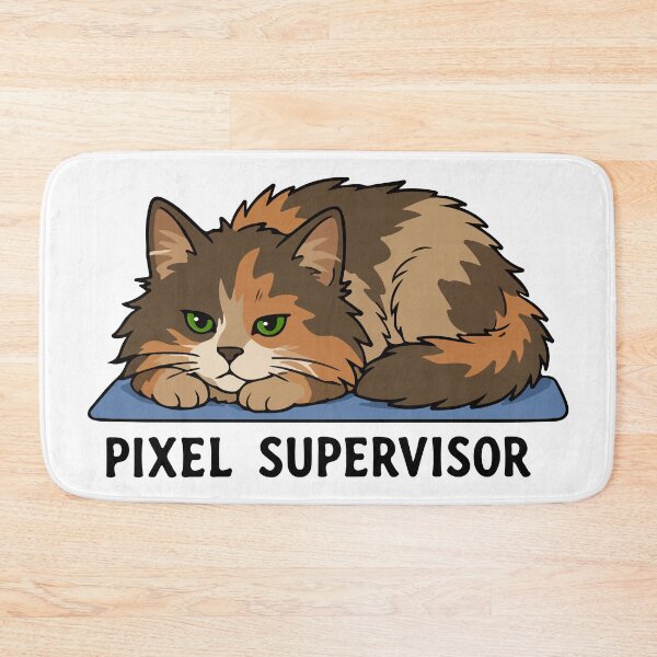 Item preview, A Boss Cat at Work. Pixel supervisor designed and sold by MalisoStickers.