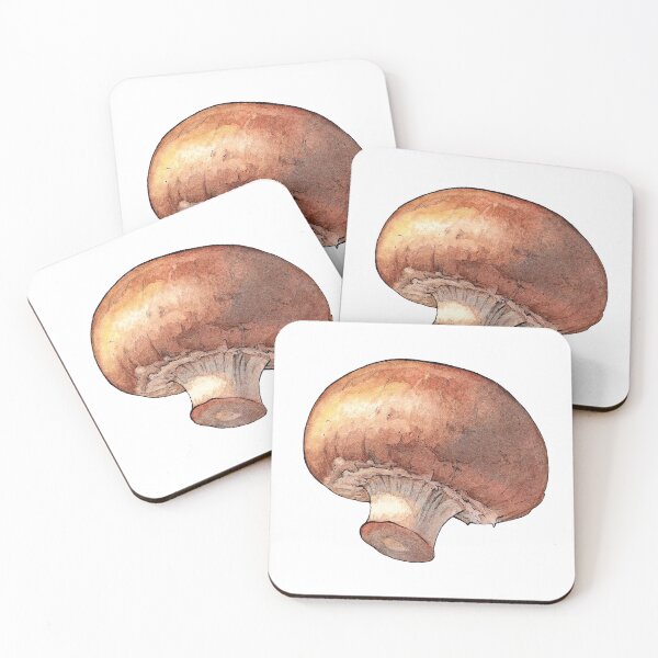 Item preview, Cremini mushroom - Watercolor Art designed and sold by AquarellChill.