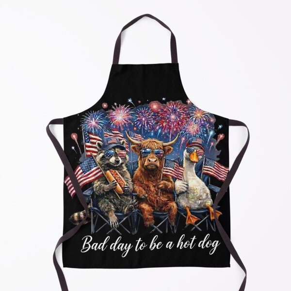 Item preview, Bad Day to Be A Hotdog Raccoon Goose Cow 4th of July designed and sold by VGAfanatic.