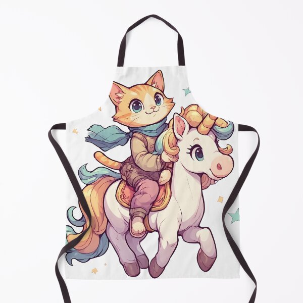 Item preview, Magical Cat Riding a Unicorn – Whimsical Fantasy Illustration designed and sold by Karolina’s Cozy Creations.