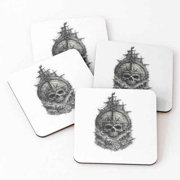 Item preview, Dark Pirate Skull Compass Ship designed and sold by Hoffmann-Shop.