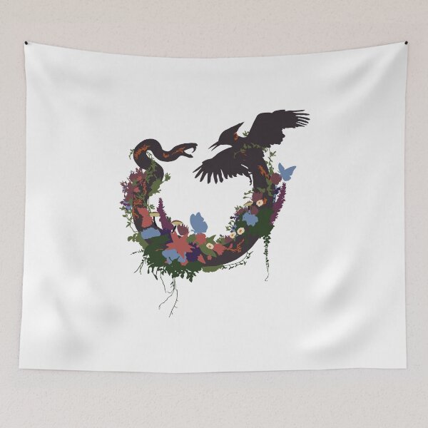 Item preview, Snake and Songbird Floral Circle Sunrise Reaping Inspired Design designed and sold by creatingmouseshop.