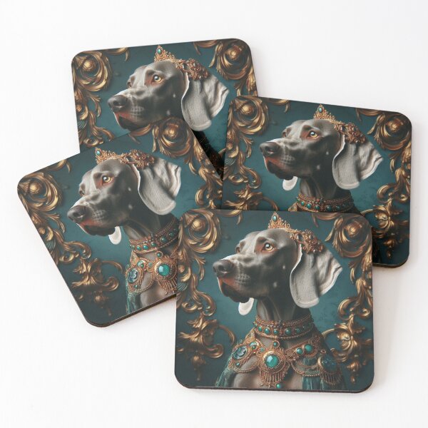 Item preview, Regal Weimaraner in Emerald Baroque Splendor designed and sold by WeimTrails.