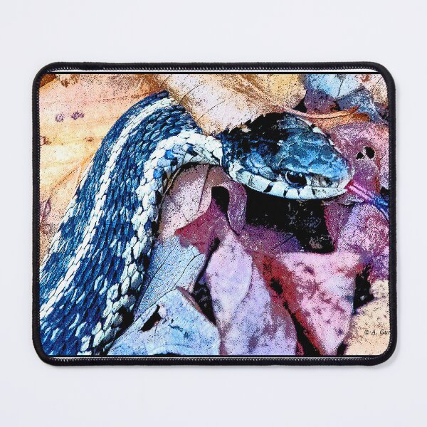 Item preview, Garter Snake, North American Reptile, Autumn Leaves, Digital illustration designed and sold by AMacGPhilly.