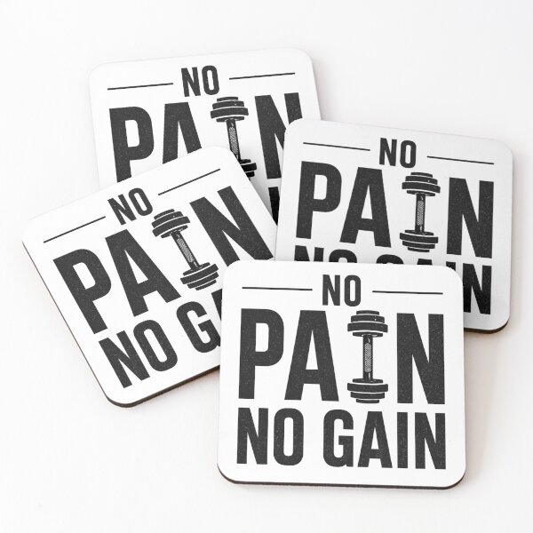 Artikelvorschau, No Pain No Gain Dumbbell Typography Gym Design entworfen und verkauft von Wolf Creator.