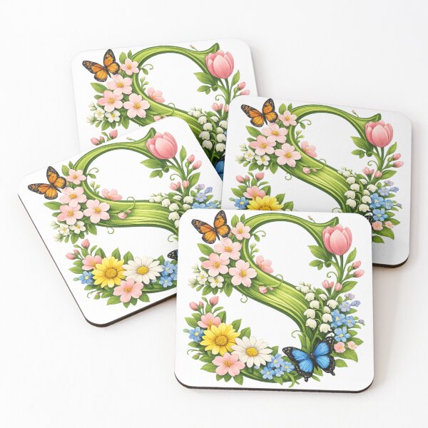 Item preview, Unique spring magic – your personalized floral monogram designed and sold by CoolContent Factory.