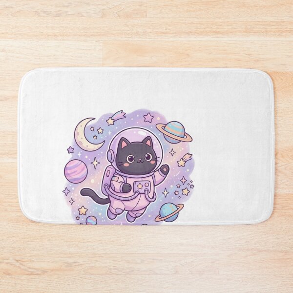Item preview, Black Cat Floating In Pastel Galaxy designed and sold by Arqon.