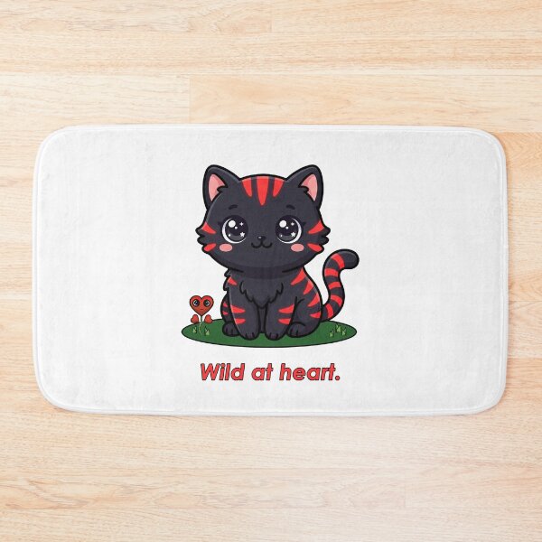 Item preview, Wild at Heart – Little Black Heart Cat designed and sold by Herzbaumatelier.