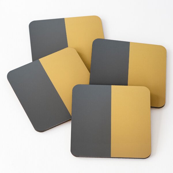 Item preview, Minimalist Black and Mustard Yellow Split Design designed and sold by Midnight Veil Designs.
