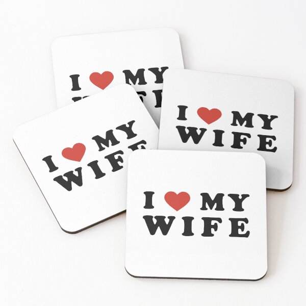 Item preview, I Love My Wife Cute Romantic Bold Typography Design designed and sold by creatingmouseshop.