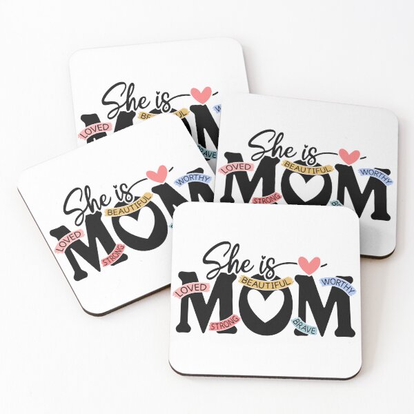 Item preview, She is Mom Motivational Quote Art designed and sold by The Loved Label.