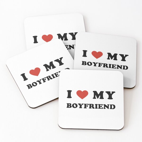 Item preview, I Love My Boyfriend Cute Romantic Bold Typography Design designed and sold by creatingmouseshop.