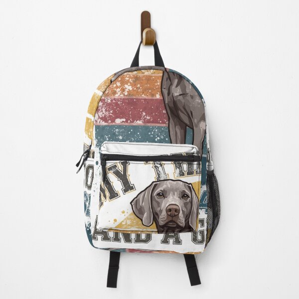 Item preview, My Therapist Weimaraner Life Quote Retro Sunset designed and sold by WeimTrails.