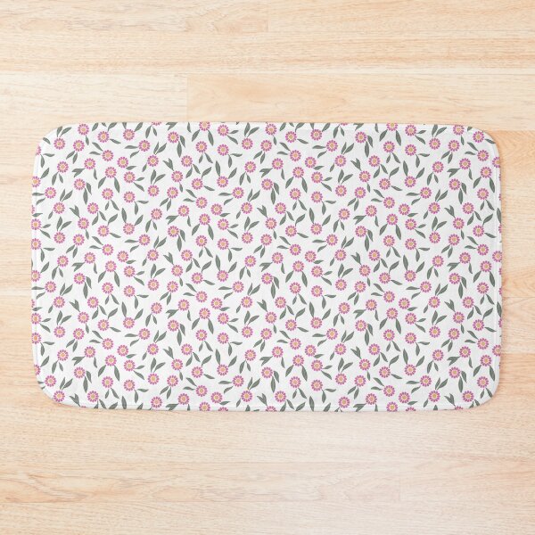 Item preview, Tossed Flowers - Aegean Summer - Pink White designed and sold by Stephanie Fiona Design.