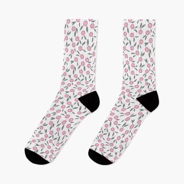 Item preview, Tossed Flowers - Aegean Summer - Pink White designed and sold by Stephanie Fiona Design.