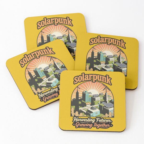 Item preview, Solarpunk Cityscape - Eco Future Harvesting - Sustainable Living Art designed and sold by PunkVerseStudio.