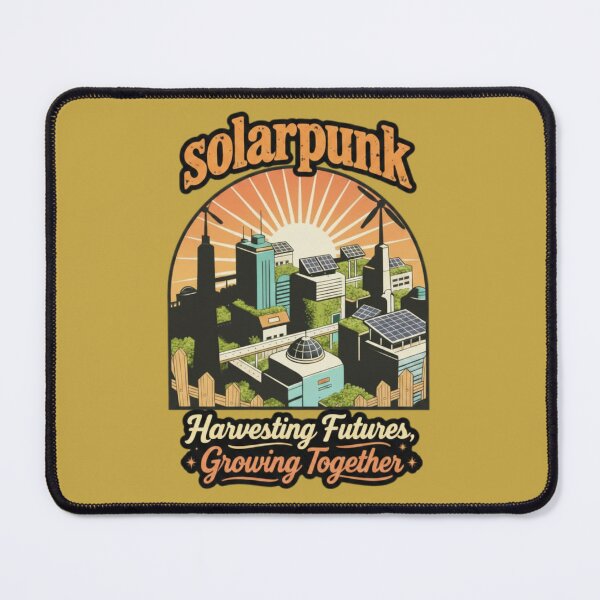 Item preview, Solarpunk Cityscape - Eco Future Harvesting - Sustainable Living Art designed and sold by PunkVerseStudio.
