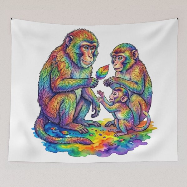 Item preview, The forest and the monkeys designed and sold by PP&RAINBOW SHOP.