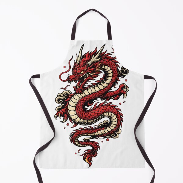 Item preview, Japanese Dragon Tattoo Style Red Dragon Design designed and sold by Drip5.