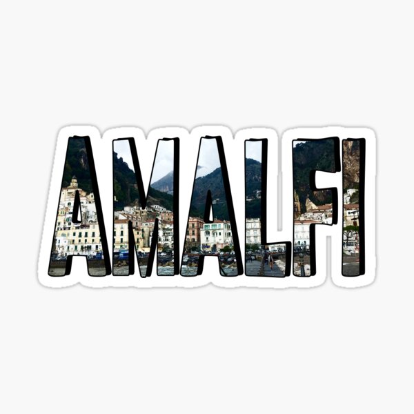 Artikel-Vorschau von Amalfiküste, Italien, Wortkunst, designt und verkauft von Kira Zelnosky.