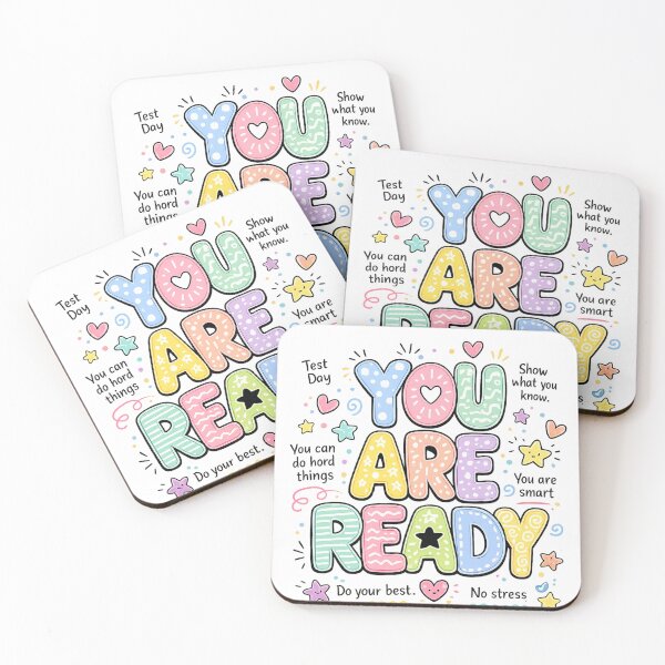 Item preview, You Are Ready Test Day Motivation Students Positive Mindset Exam Week Encouragement Teacher Classroom Kids Confidence Quote designed and sold by Maravillio.