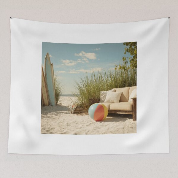 Item preview, Minimal Beach Poster Calm Coastal Surf Summer Aesthetic designed and sold by onubi.
