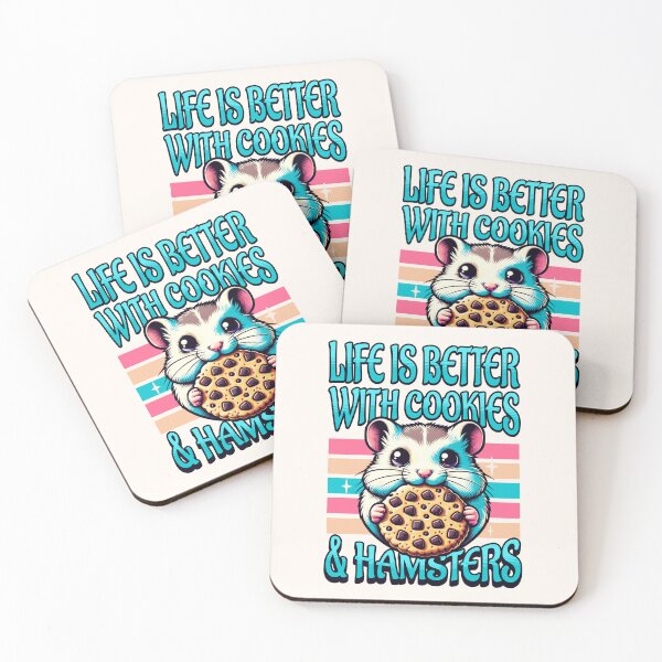 Item preview, Life Is Better with Cookies & Hamsters – Cute Funny Hamster Lover Design designed and sold by Sachie's Studio.