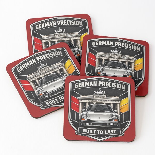 Item preview, German Precision Classic Sports Car Badge designed and sold by Retro Arabica.