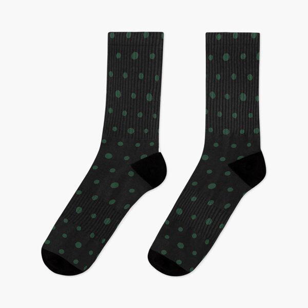 Item preview, Black And Forest Green Polka Dot Pattern designed and sold by pattern-archive.
