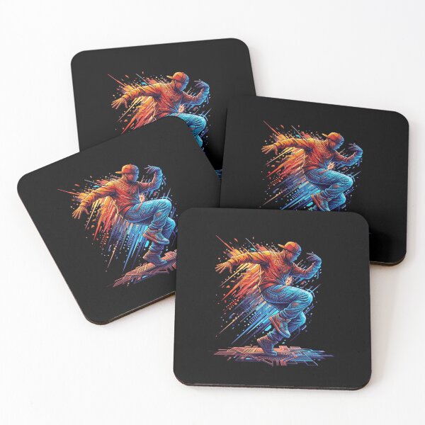 Item preview, Vibrant Breakdancer Watercolor Spray Art designed and sold by MarCinu Art.