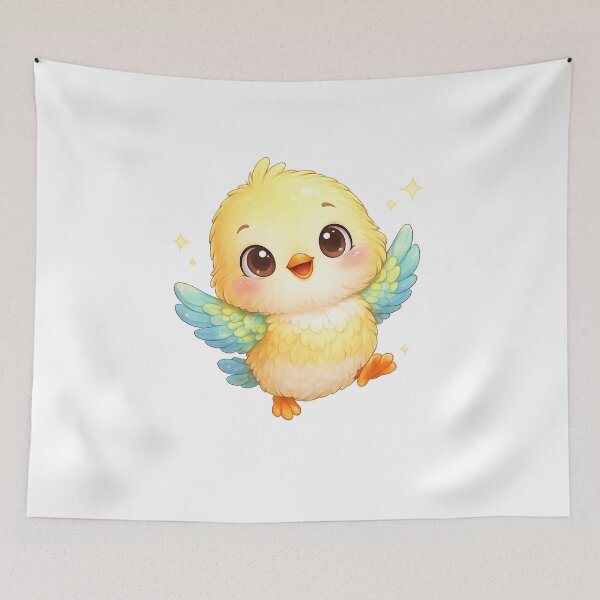 Item preview, Cute Kawaii Baby Chick Pastel Bird Illustration designed and sold by lmsendalfer.