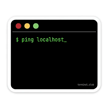 Artwork thumbnail, ping localhost – Minimal Developer Command by TerminalClub