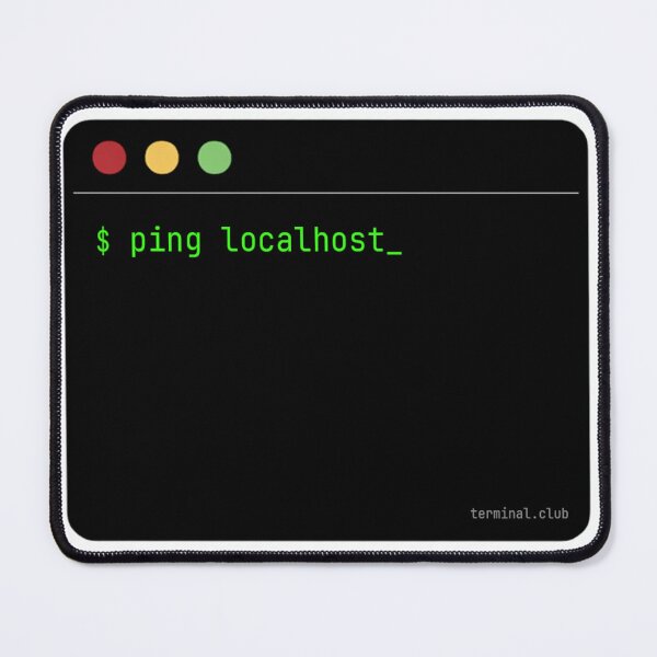 Item preview, ping localhost – Minimal Developer Command designed and sold by TerminalClub.