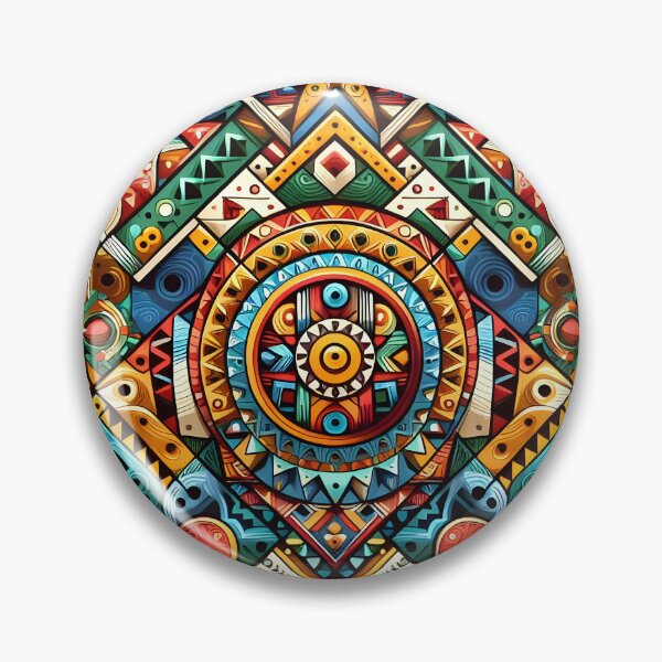 Item preview, Vibrant Geometric Tribal Mosaic Pattern Art designed and sold by Apex Designs.