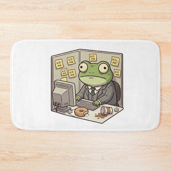 Item preview, Funny Frog Office Worker Cubicle Dark Humor  designed and sold by Arqon.