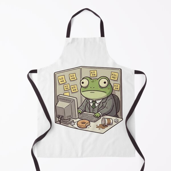 Item preview, Funny Frog Office Worker Cubicle Dark Humor  designed and sold by Arqon.