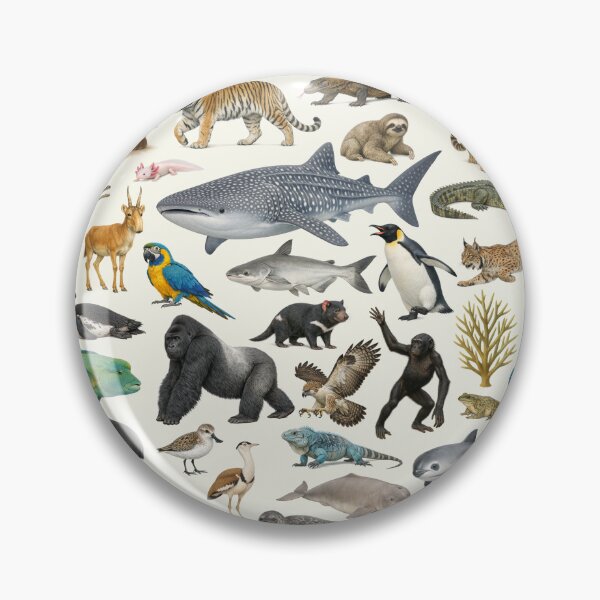 Item preview, Endangered Animals Retro Style Wildlife Identification Chart designed and sold by kakarikihill.