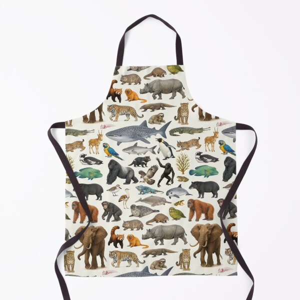 Item preview, Endangered Animals Retro Style Wildlife Identification Chart designed and sold by kakarikihill.