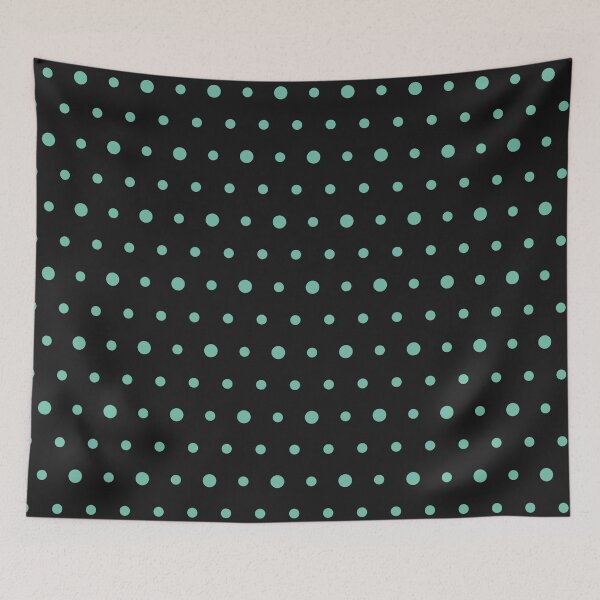 Item preview, Black And Pastel Green Polka Dot Pattern designed and sold by pattern-archive.