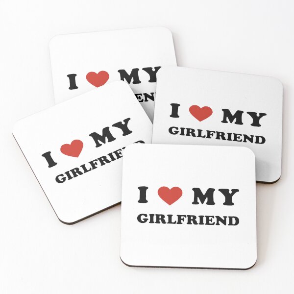 Item preview, I Love My Girlfriend Cute Romantic Bold Typography Design designed and sold by creatingmouseshop.