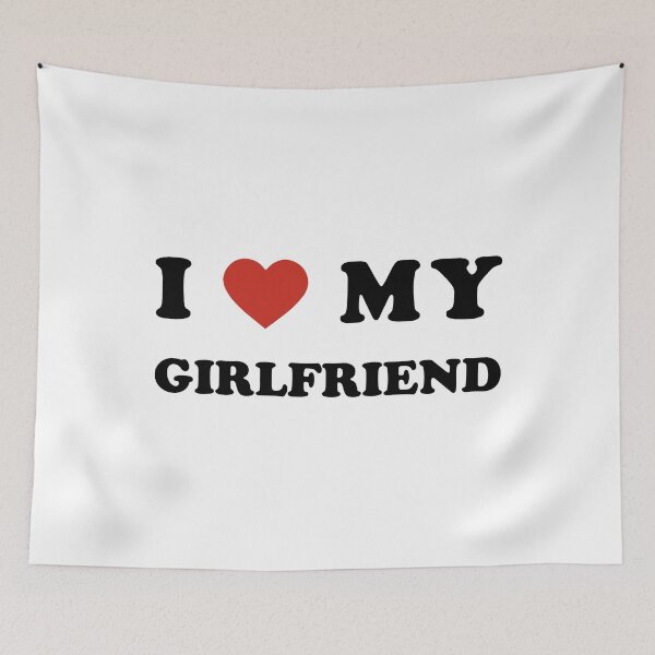 Item preview, I Love My Girlfriend Cute Romantic Bold Typography Design designed and sold by creatingmouseshop.