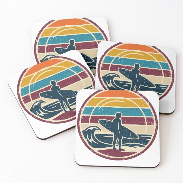 Item preview, Vintage Surf Sunset – Retro Surfer Wave Beach Design designed and sold by JA World - Art & Design.