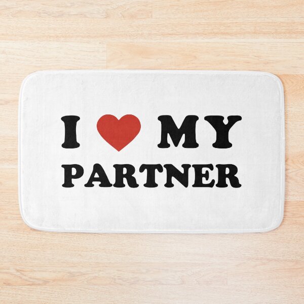 Item preview, I Love My Partner Cute Inclusive Romantic Typography Design designed and sold by creatingmouseshop.