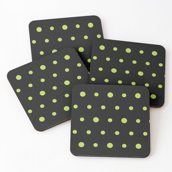 Item preview, Black And Lime Polka Dot Pattern designed and sold by pattern-archive.