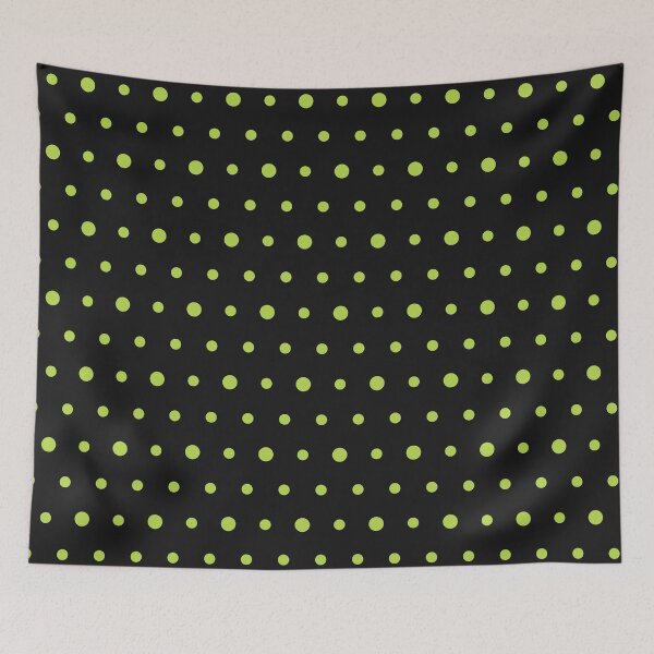 Item preview, Black And Lime Polka Dot Pattern designed and sold by pattern-archive.
