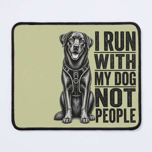 Item preview, Canicross Dog Design Black and White designed and sold by Meandmyshop.