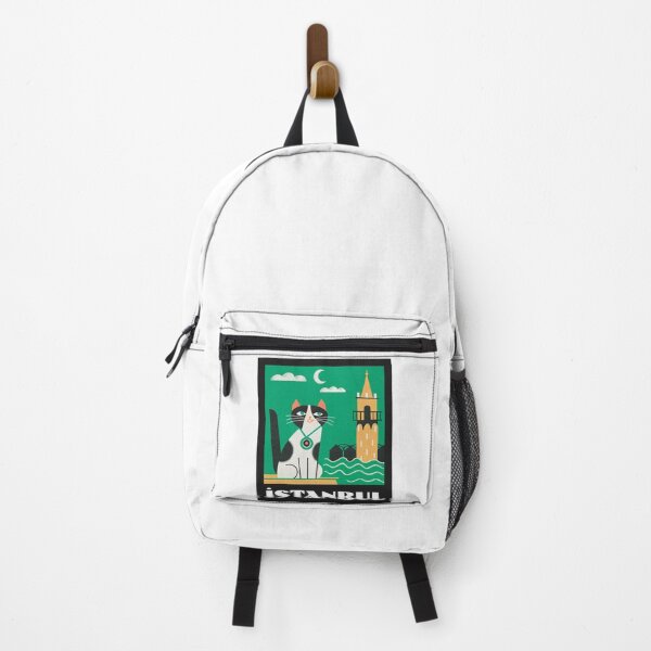 Item preview, Minimalist Istanbul Cityscape with Tuxedo Cat Art designed and sold by asliberry.